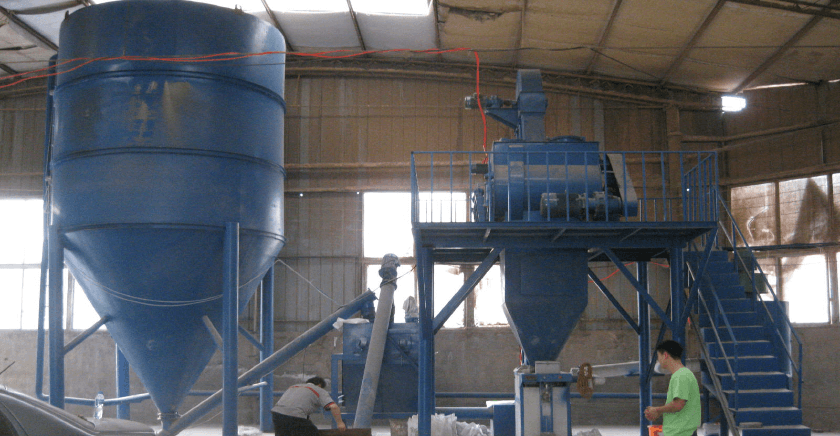 重慶玻化微珠保溫砂漿設(shè)備安裝完成